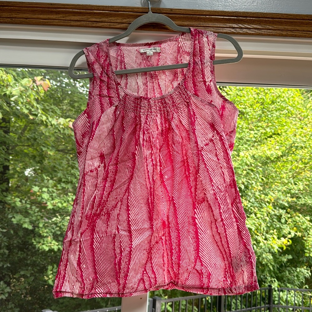 Banana Republic Pink white sleeveless Tank Top